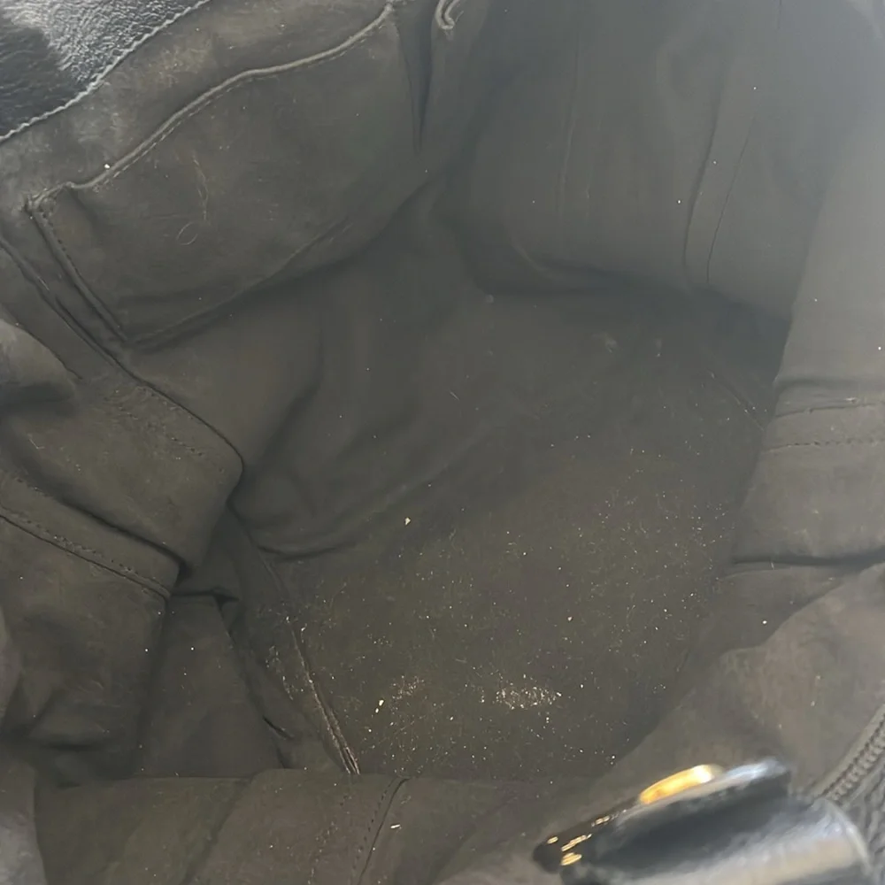 SALVATORE FERRAGAMO GANCINI SUZANNE TOTE PEBBLED LEATHER SHOULDER HANDBAG - Picture 8 of 12